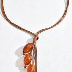 Elegant Brown Beaded Necklace